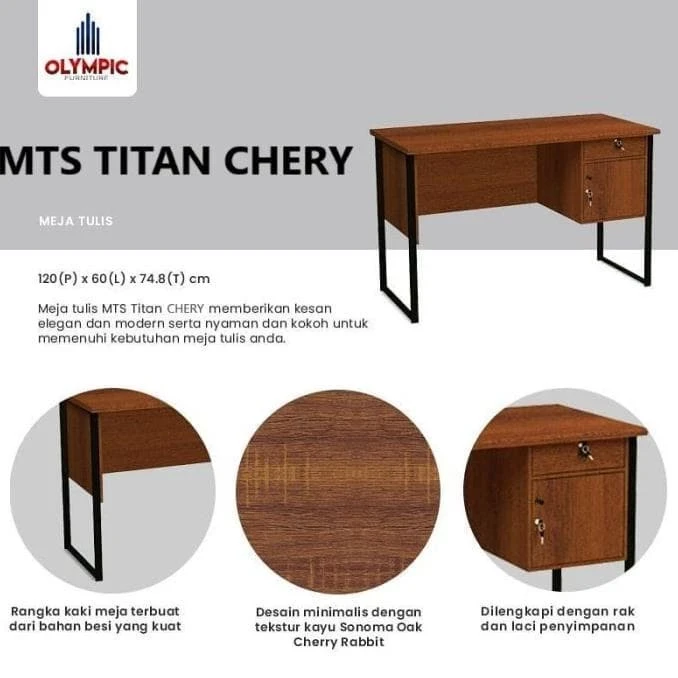 Meja Tulis - MS TITAN CHERRY