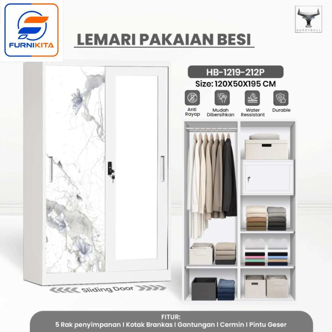Lemari Pakaian Besi - 1219