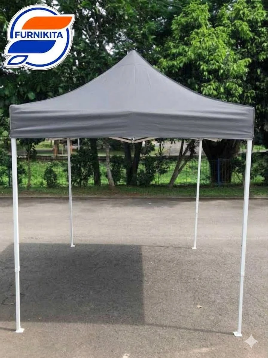 Tenda Lipat - Besi Putih / Abu
