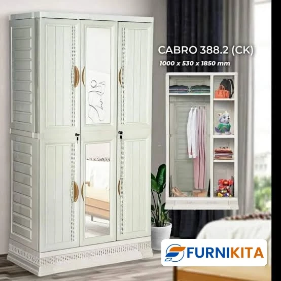 Lemari Plastik 3 Pintu - Cabro 388.2 CK (PUMA)